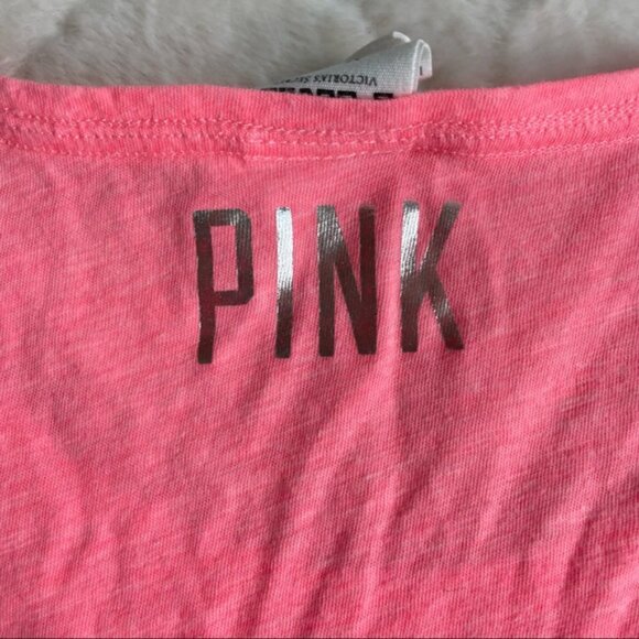 Victoria's Secret PINK | Coral Aztec Sequin Muscle Tee | Size Medium - Picture 5 of 9